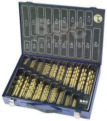 HSS-TiN DIN 338 titan Typ N in Metallkoffer 