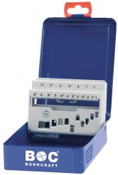 Metall-Kassette dunkelblau M 10 leer 