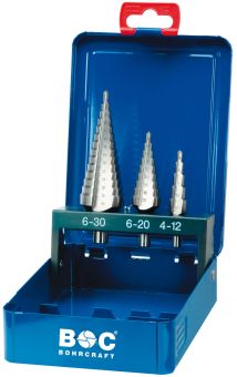 Stufenbohrer HSS in Metallkassette 